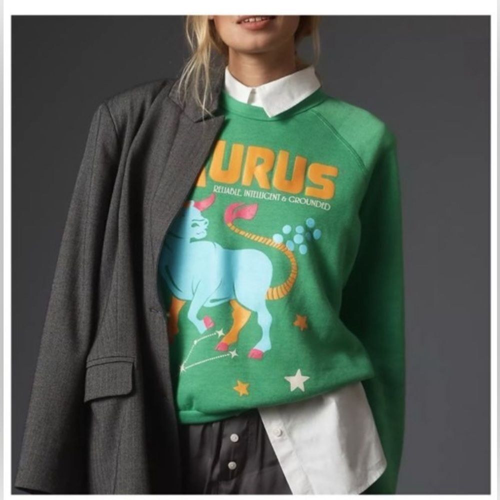 Anthropologie The Carolita Zodiac Sweatshirt by Midnight Rider Sagittarius